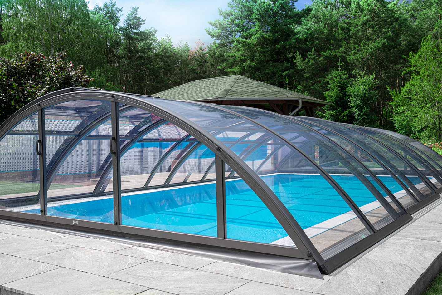 Pool Berdachung Skycover Base X M Pool Systems