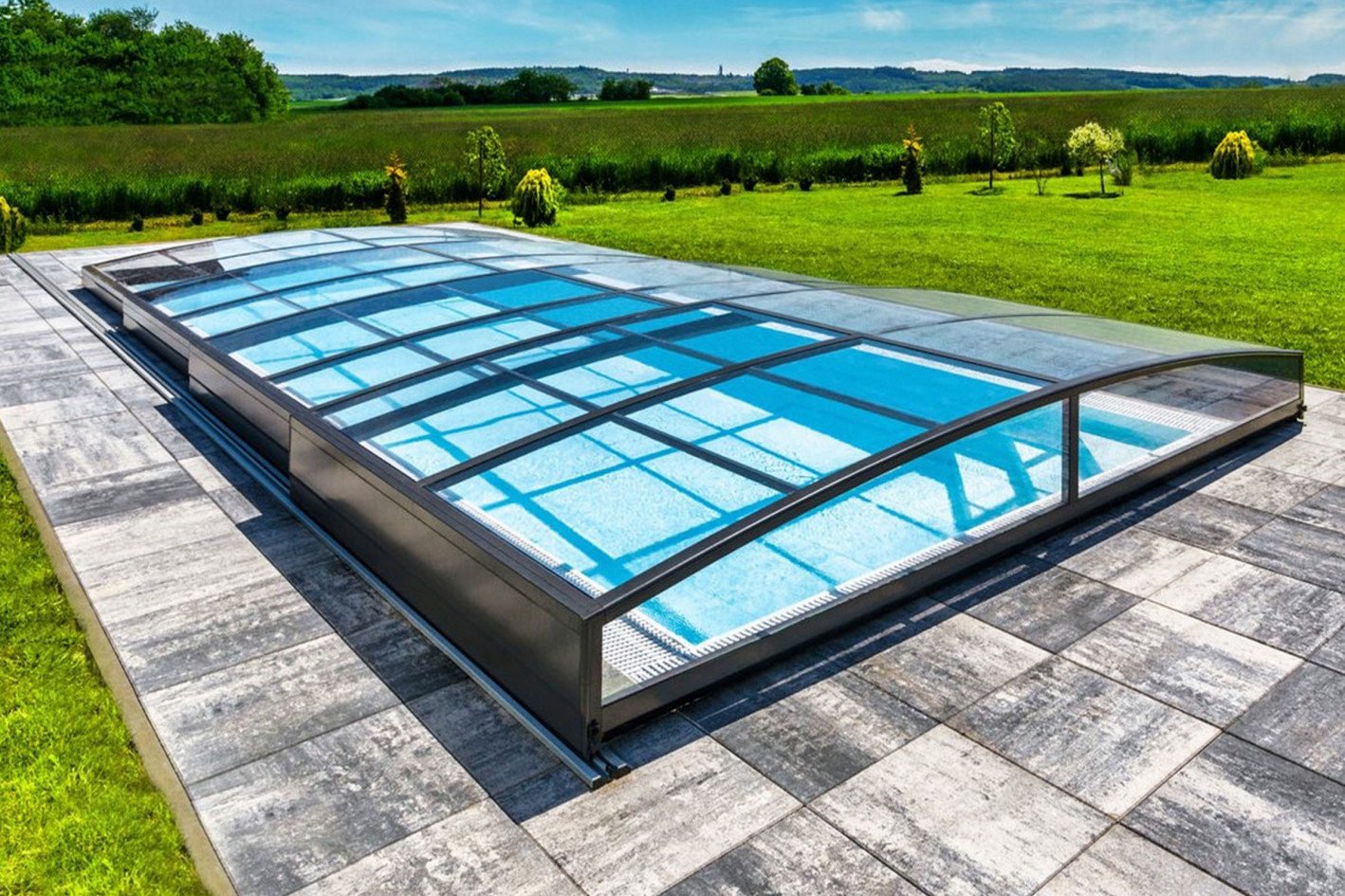 Pool-Überdachung / Poolabdeckung SkyCover® Neo 3.5x8.5m