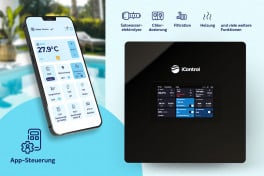 Intelligente Poolsteuerung iControl-Touch mit optionaler Pooldesinfektion